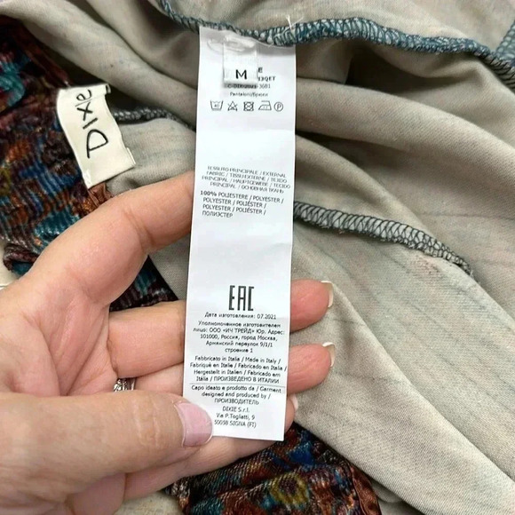 DIXIE - CHENILLE PATTERNED TROUSERS - MULTICOLOR size Med - Picture 9 of 9